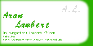 aron lambert business card